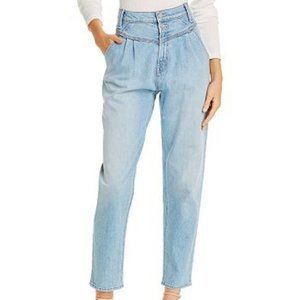 Mother Superior The Pleated Popular peg straight-leg cropped jeans sz 27